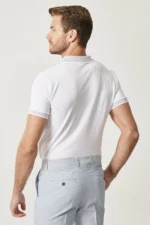 Men's Slim Fit Cotton Polo Neck T-shirt - White Non-Shrinking Fabric - Image 8