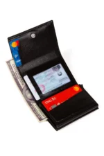 Men's Vegan Leather Credit Card Holder Wallet with Pop-Up Mechanism and Cash Compartment - Image 8