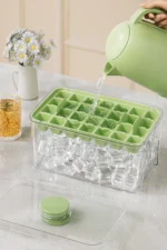 Next-Gen Push-Button Double Ice Cube Tray with Storage Bin and Lid 56-Cells - Image 3