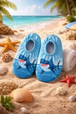 Non-Slip Boys Baby and Kids Swim Shoes Blue Pool Water Booties