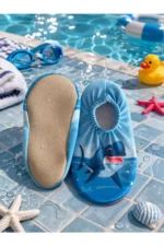 Non-Slip Boys Baby and Kids Swim Shoes Blue Pool Water Booties - Image 2