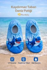 Non-Slip Boys Baby and Kids Swim Shoes Blue Pool Water Booties - Image 3
