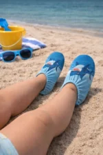 Non-Slip Boys Baby and Kids Swim Shoes Blue Pool Water Booties - Image 4