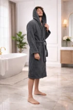 Oversized Cotton Hooded Bathrobe – Premium King Embroidered Luxury Adult Robe - Image 2