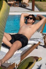 Quick Dry Black Men's Swim Shorts with Pockets - Beach & Pool Swimwear - Image 4