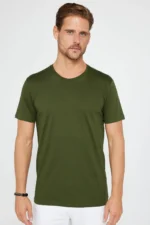 Unisex 5-Pack 100% Cotton Crew Neck Slim Fit T-shirt - Black, White, Khaki, Burgundy, Mink - Image 6