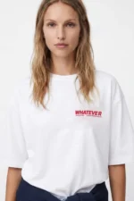 Whatever Women's White Oversized Fit Cotton T-Shirt - Image 2