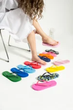 Women Black Basic Comfortable Flip Flops Anti Chafing Beach Summer Pool Slides Slippers - Image 7