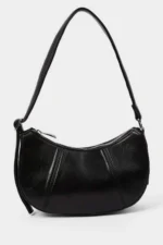 Women Black Shoulder Bag Elegant Large Daily Handbag Tote with Adjustable Strap