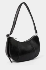Women Black Shoulder Bag Elegant Large Daily Handbag Tote with Adjustable Strap - Image 2