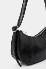 Women Black Shoulder Bag Elegant Large Daily Handbag Tote with Adjustable Strap - Image 3