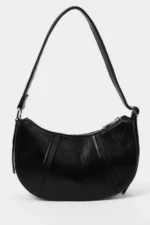 Women Black Shoulder Bag Elegant Large Daily Handbag Tote with Adjustable Strap - Image 5