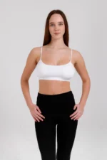 Women's 5-Pack Multicolor Strappy Padded Sports Bra Half Cami - Image 3
