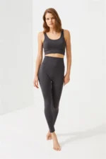 Women's High Waisted Shaping Leggings for Sports and Daily Wear - Anthracite