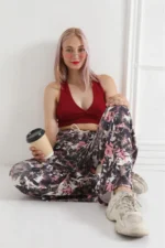 Women's Multi-Colored Patterned Wide-Leg Palazzo Pants - Image 3