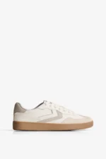 Women's Retro Design White Casual Sneakers - Image 3