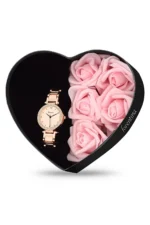 Women's Rose Metal Wristwatch - Gift in Rose Artificial Flower Box - 31-35 mm