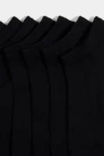 Women's Seamless No Show Socks 7-Pack Black - Image 4