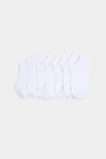 Women's Seamless No Show Socks 7-Pack White