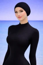 Women's Slim-Fit Athletic Swimsuit Set with Swimming Cap - Shaping Stretch Pool Swimwear - Image 5