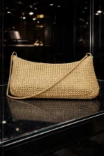 Women's Sparkly Mesh Knit Chain Hand and Shoulder Bag - Image 3