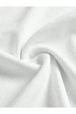 Women's Thick Strap Ribbed Cotton White Tank Top - Novelle Basic - Image 4