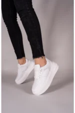 Women's White Casual Sneaker Shoes - Image 2