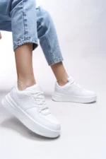 Women's White Casual Sneaker Shoes - Image 3
