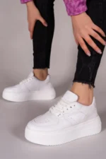 Women's White Casual Sneaker Shoes - Image 4