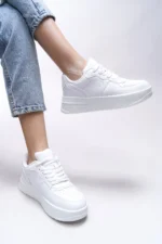 Women's White Casual Sneaker Shoes - Image 6