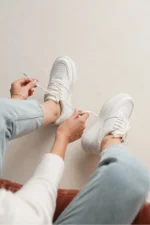 Women's White Casual Sneaker Shoes - Image 8